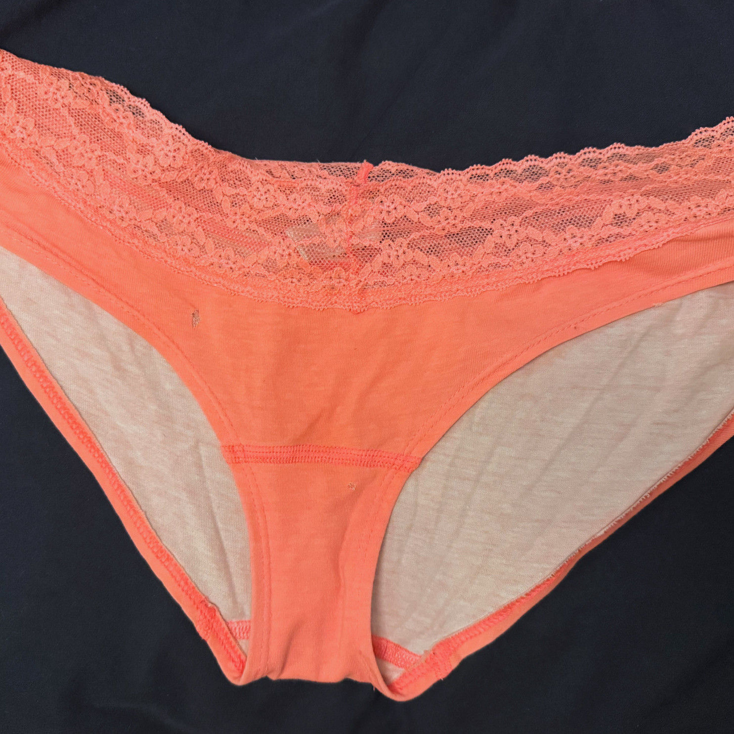 VS Bright Pink Orange Cheeky Panties